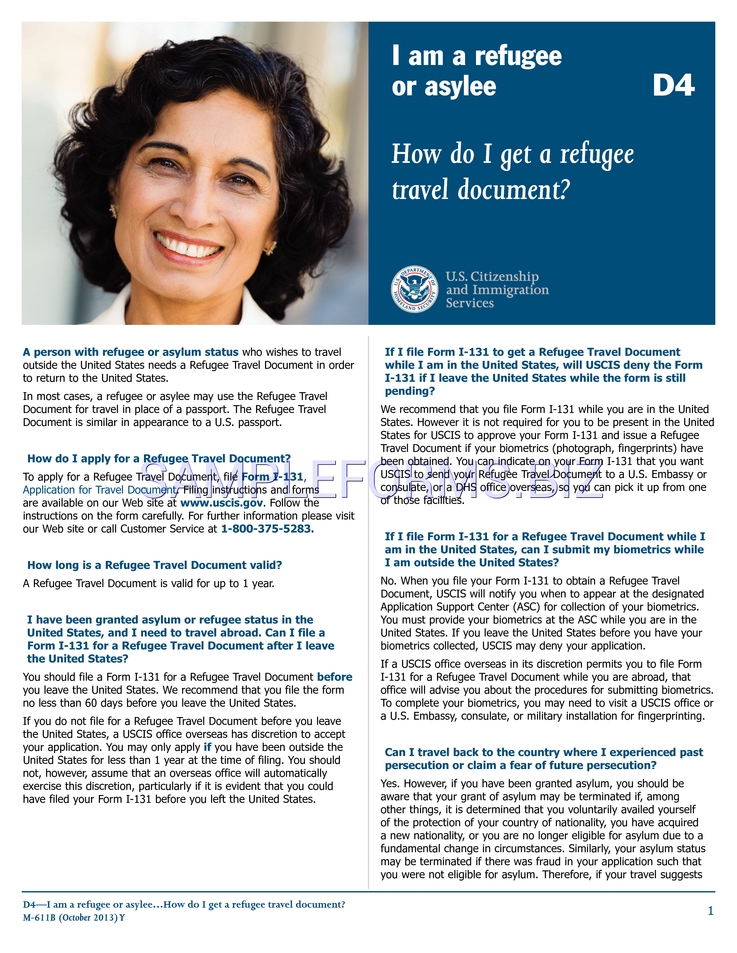 Preview free downloadable Refugee Travel Document 2 in PDF (page 1)
